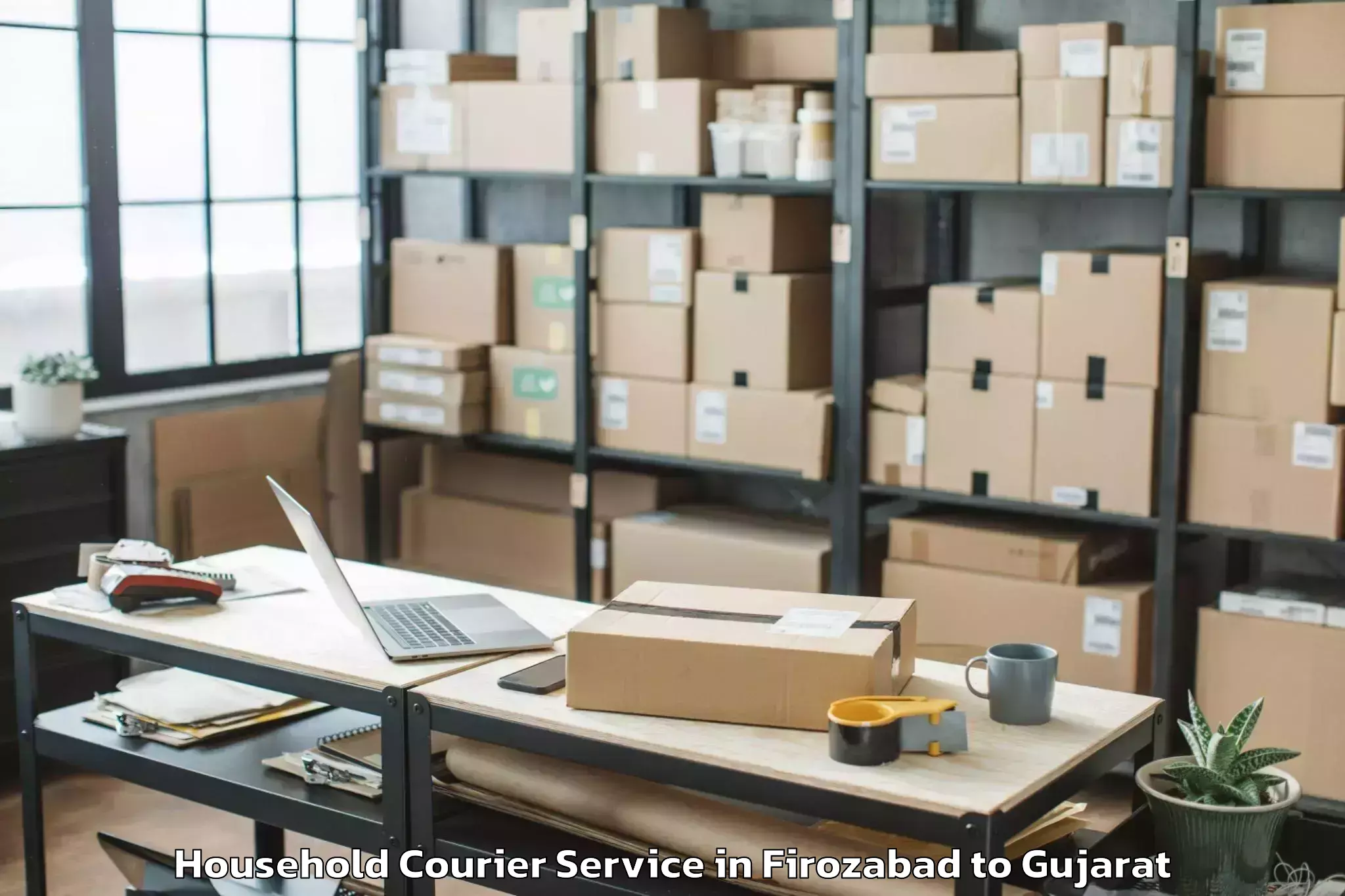 Easy Firozabad to Naroda Household Courier Booking